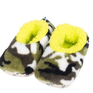 Snoozies Baby Camo Plush Sherpa Cozy Slipper Socks